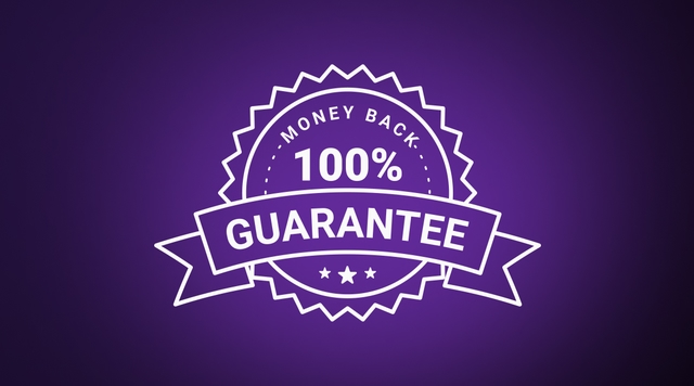 100% money back guarantee